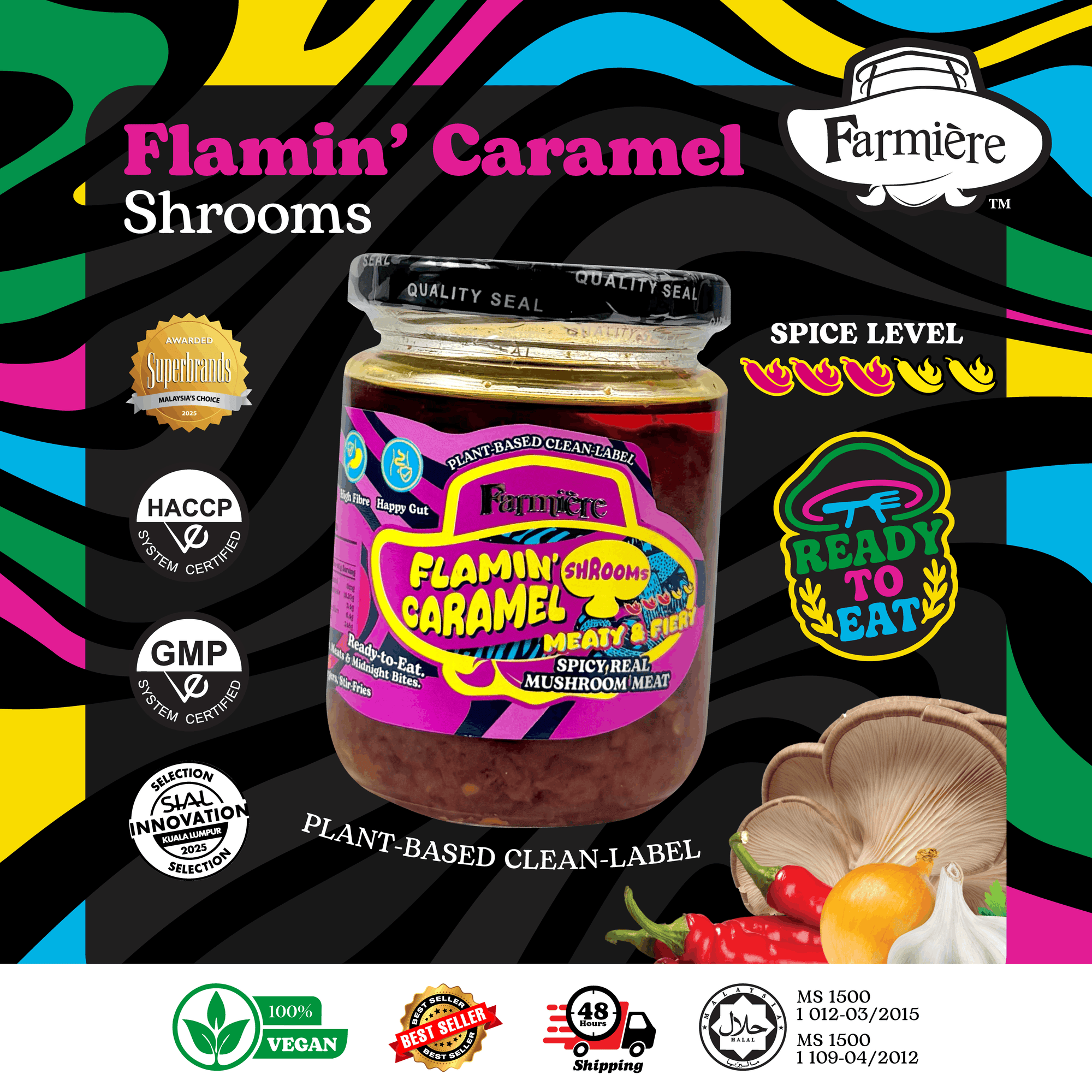 🔥 Flamin’ Caramel Shrooms - 180g Maison Jar