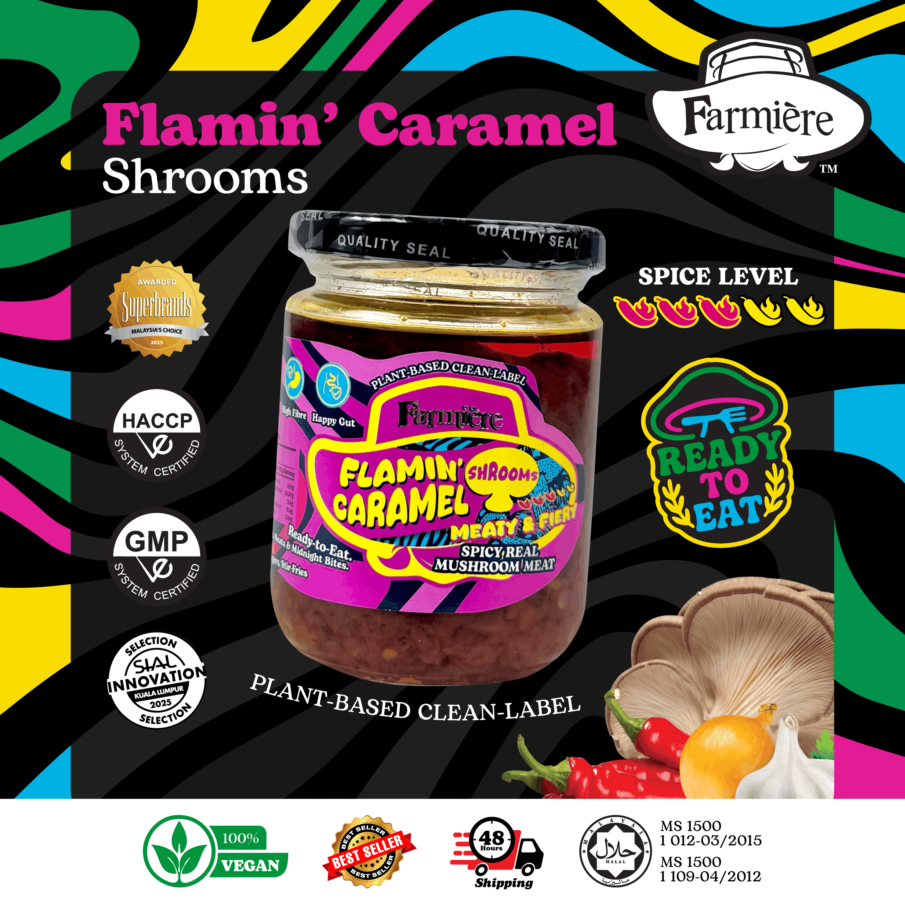 🔥 Flamin’ Caramel Shrooms - 180g Maison Jar