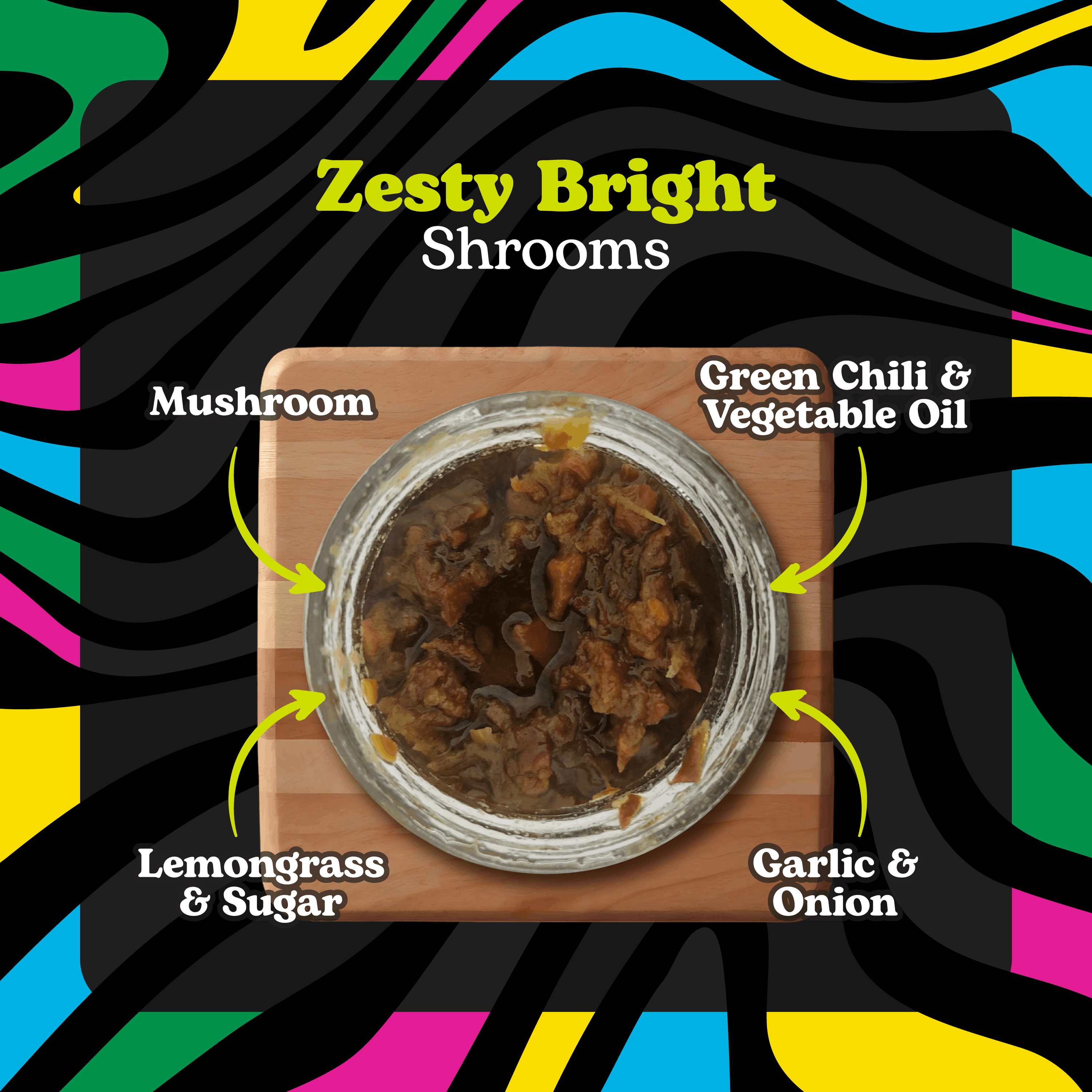 🥗 Zesty Bright Shrooms - 180g Maison Jar